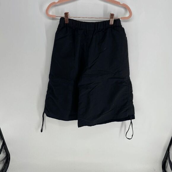 Renli Sue Womens Black Bermuda Oversized New Lagenlook Ruched Bottom Short Small - Picture 5 of 11